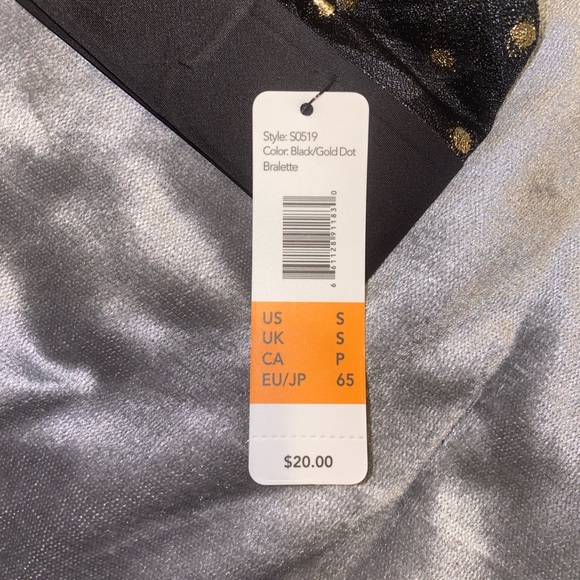 Sam Edelman Black/Gold Dot Bralette - Picture 3 of 5